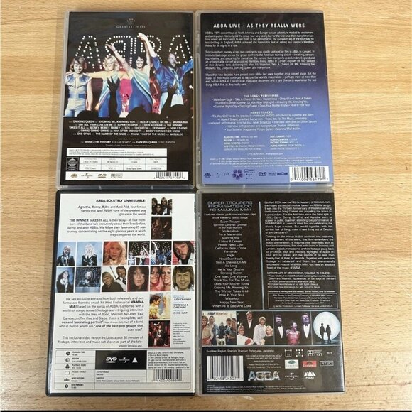 Lot Of 4 ABBA DVD Gold / Super Troupers / In Concert / The Winner Takes All - Picture 2 of 6